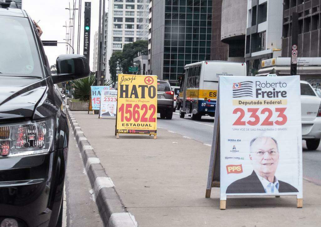 Propaganda eleitoral nas ruas de São Paulo