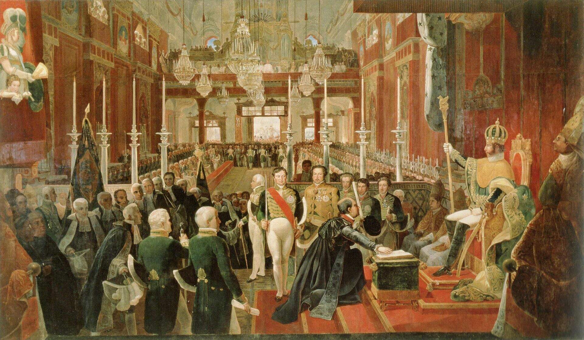 A coroação do Imperador Dom Pedro I do Brasil em 1822