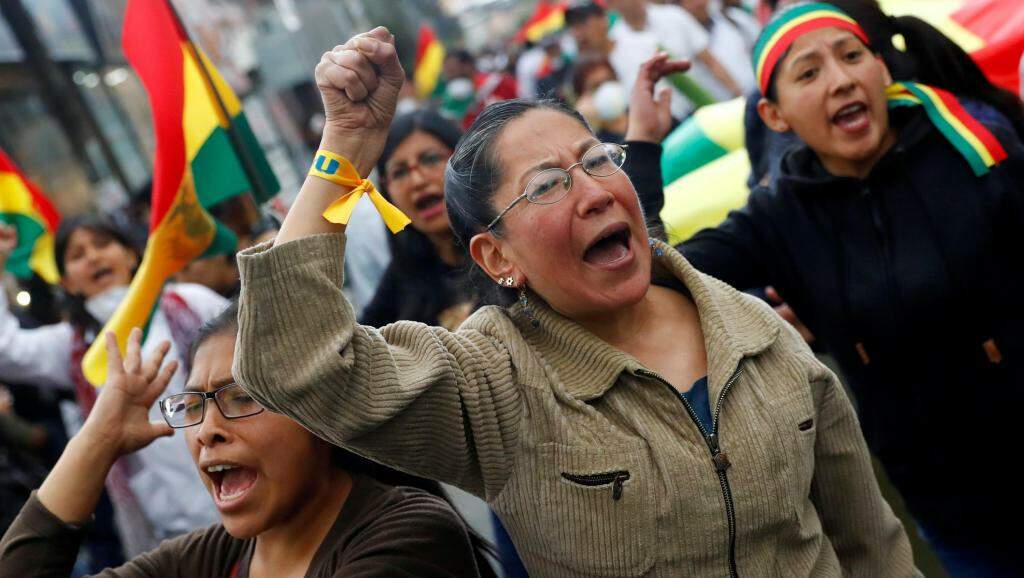 protestos na bolívia