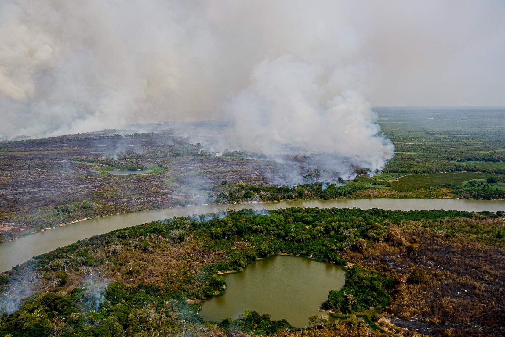 Lançamento da Operação Pantanal 2 para combate ao incêndio na região (Foto: Mayke Toscano/Secom-MT via Fotos Públicas)