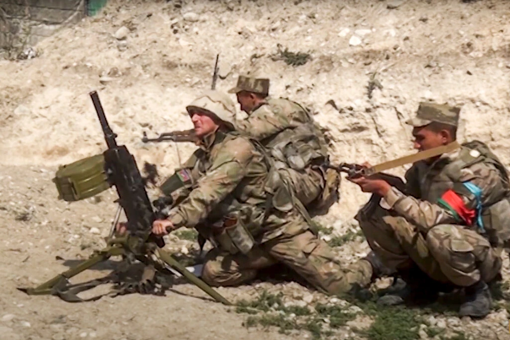 Soldados do Azerbaijão.