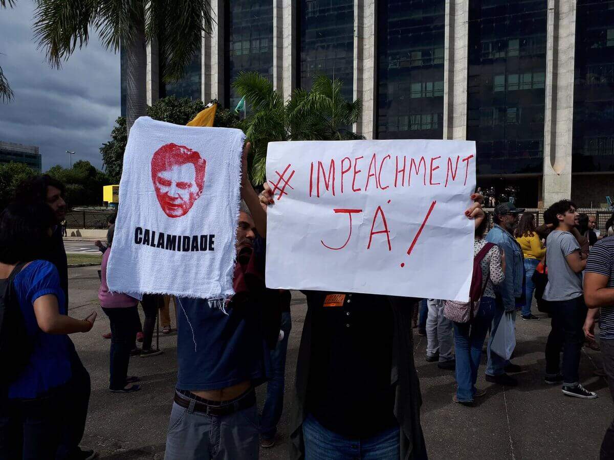 Manifestação pedindo o Impeachment do presidente Crivella