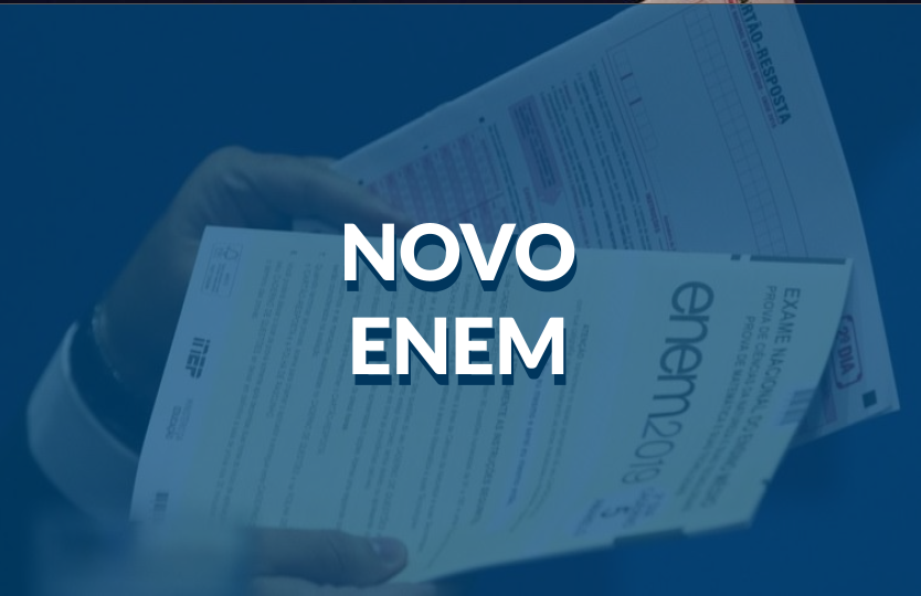 Destaque sobre o Novo Enem. Ao fundo folhas de provas do Enem 2019. Foto: Fabio Rodrigues Pozzebom/ Agência Brasil.