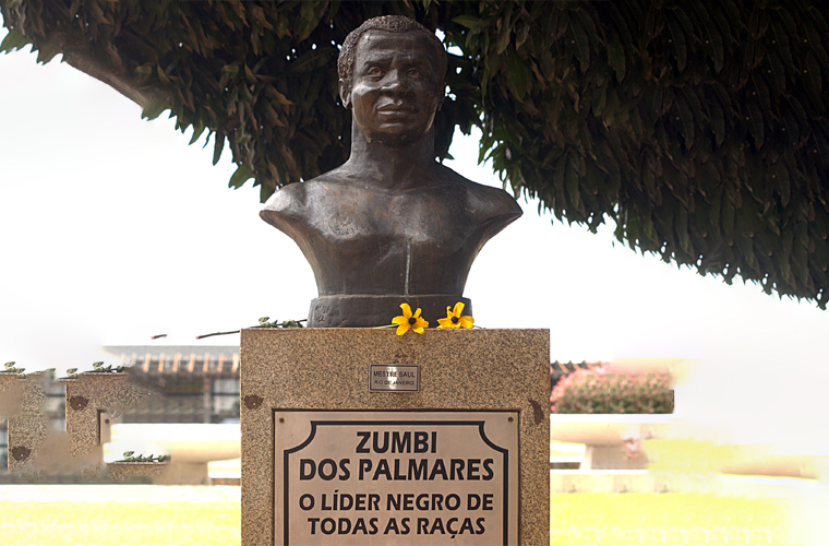 Busto de Zumbi dos Palmares, em Brasília. Imagem: Agência Brasil/ Reprodução.