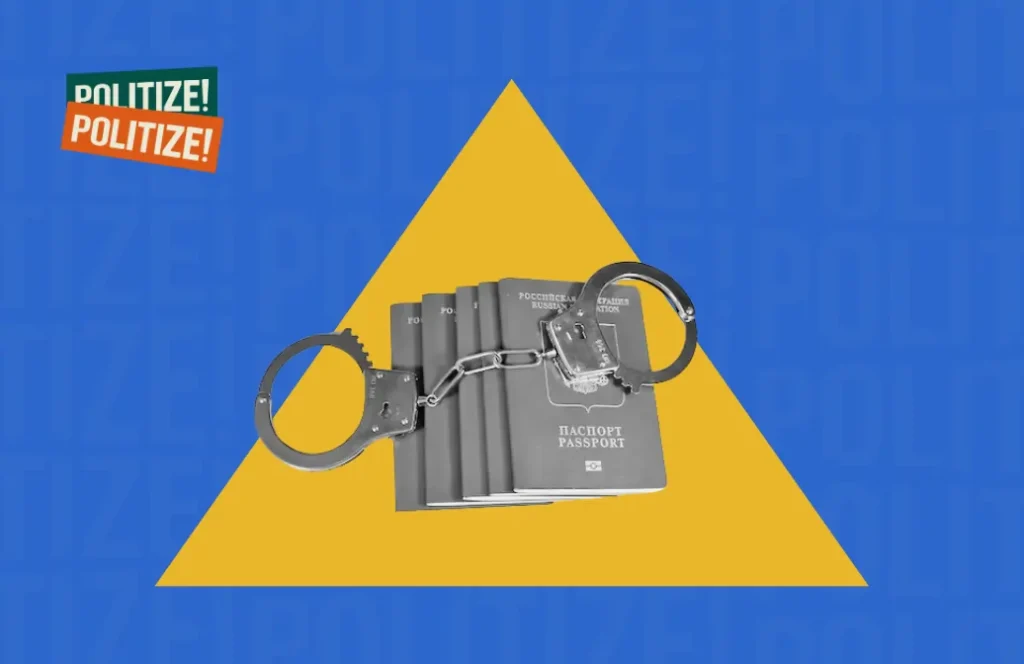 Imagem de passaportes e uma algema