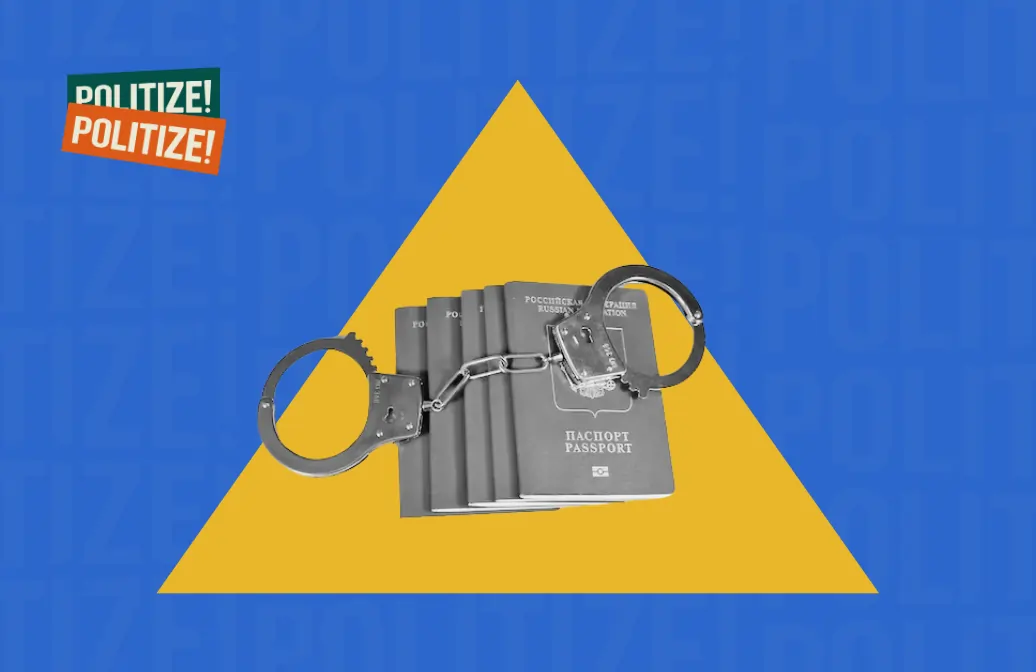 Imagem de passaportes e uma algema