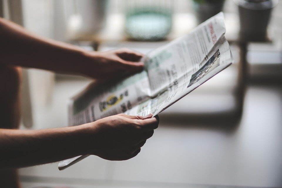 Homem, Menino, Masculino, Leia, Leitura, Jornal, Mãos