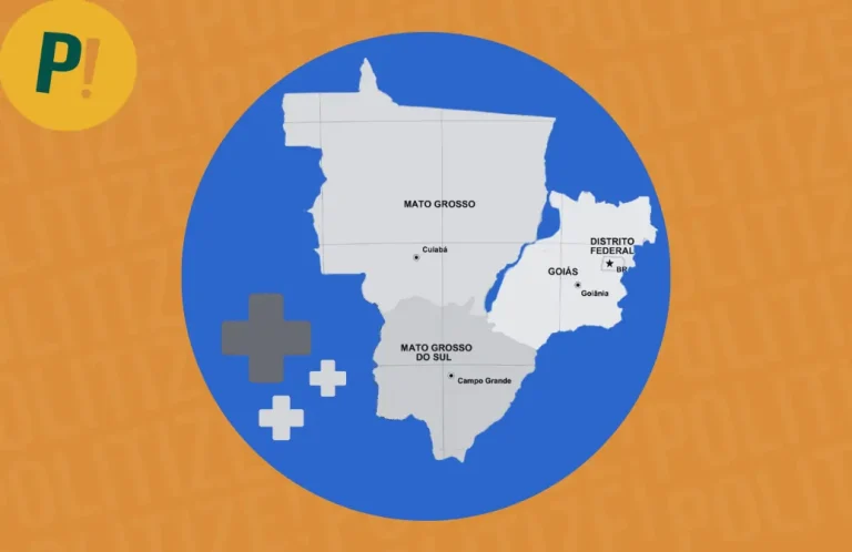 mapa do centro oeste