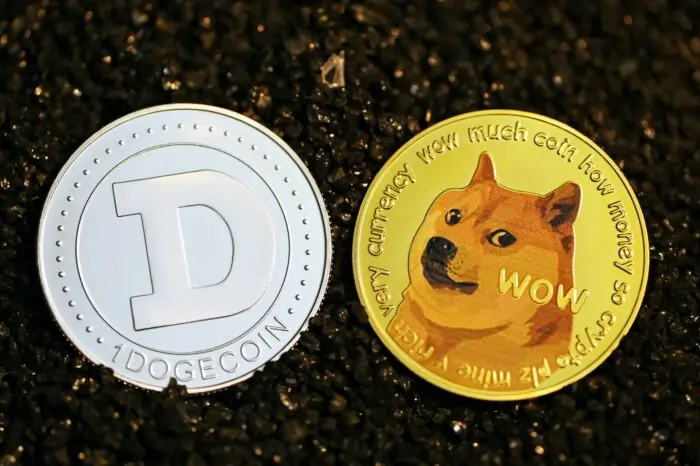 Imagem de uma DOGECOIN e uma MEMECOIN