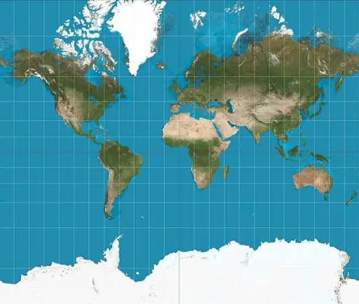 Mapa da Projeção de Peters.