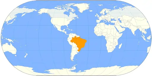 Mapa da Projeção de Eckert III.
