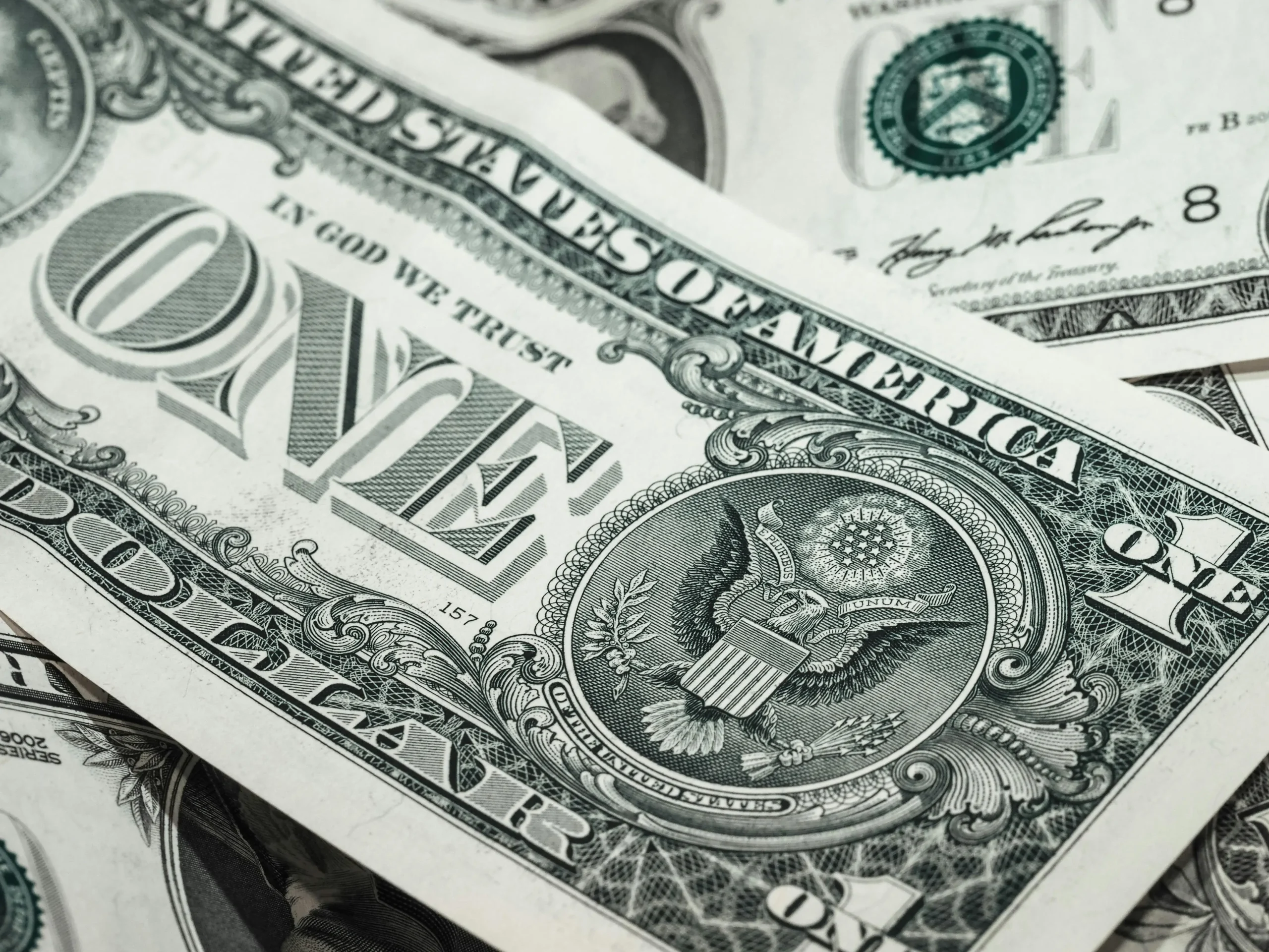 Imagem da nota de 1 dólar.