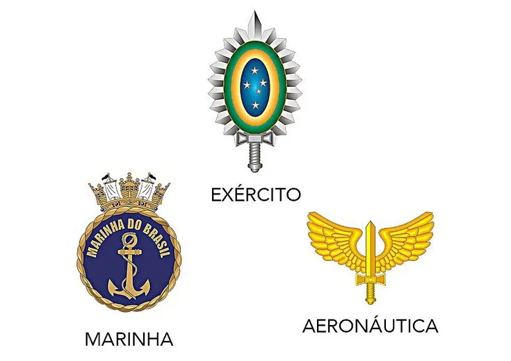 Brasões das Forças Armadas Brasileira - GOV.BR. Texto: Quanto custa os militares para o Brasil?